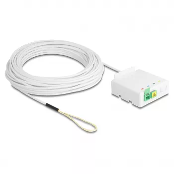 Caixa de ligação de fibra ótica DELOCK 2 x SC/APC Simplex com conjunto de cabo drop G.657.A1 de 30 m