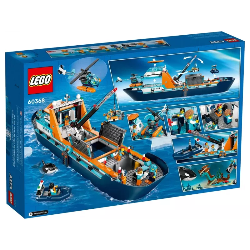 Brinquedo de construção LEGO City navio de expedição ao Ártico 60368 — 815 peças, 7+ anos, inclui 4 minifiguras