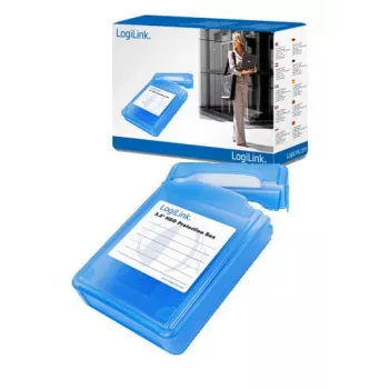 Logilink caixa de proteção para 1 HDD de 3.5 - caixa de proteção para disco rígido - azul (UA0133)