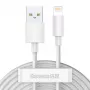 Cabo para telemóvel Baseus TZCALZJ-02 branco 1,5 m USB A Lightning