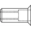 Porca rebite GESIPA M6 9×17 mm para 1,5–4,5 mm, cabeça escareada 90°