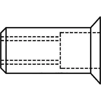 Porca rebite GESIPA M6 9×17 mm para 1,5–4,5 mm, cabeça escareada 90°