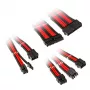 Kit de extensão de cabos entrançados Kolink Core Adept – 20+4pin, 8pin, 4+4pin, 3×6+2pin; comprimentos 300–350 mm; revestimento PET; condutor de cobre