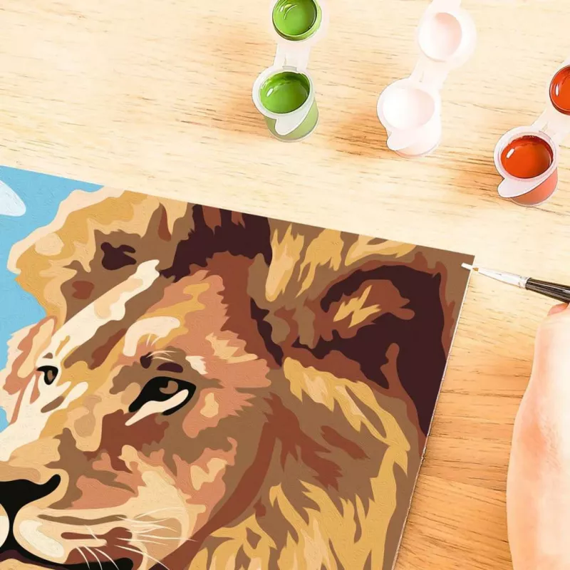 CreArt - Leão com bebé, pintura
