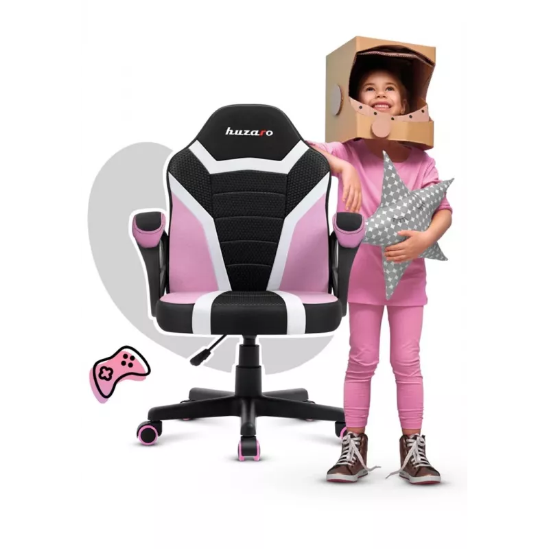 Cadeira gaming para crianças Huzaro Ranger 1.0 rosa Mesh