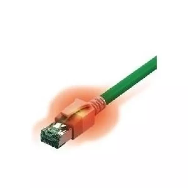 EasyLan DualBoot Cabo de rede LED RJ45 S/FTP Cat.6A (Classe EA) - com ficha saCon - LSOH - verde