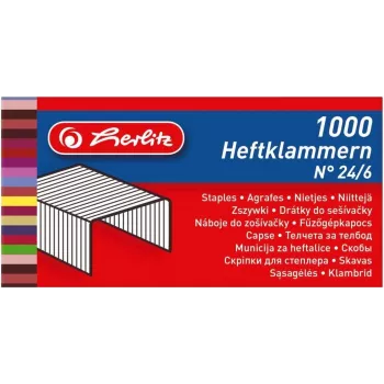 Agrafos metálicos HERLITZ 8760522 embalagem — 2000 unid.