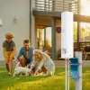 Antena 4G LTE omnidirecional exterior QOLTEC 57044, 5 dBi, 600–2700 MHz, 50 W, 50 Ω, caixa de cobre branca