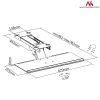 Maclean MC-757 suporte de teclado para debaixo da secretária, aço, máx. 2 kg, preto