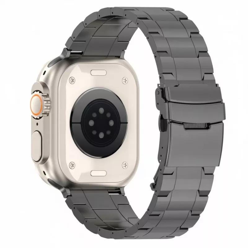 Pulseira GUAN Premium para Apple Watch, preto/cinzento, 44 mm, 45 mm, 42 mm (Série 1/2/3), 49 mm, 46 mm, GA-MAG-BNDA-P-BGL