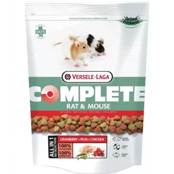 Alimento seco para ratos VERSELE-LAGA Rat Complete 500 g — alimentação equilibrada para ratos adultos, 15% proteína, 6% gordura