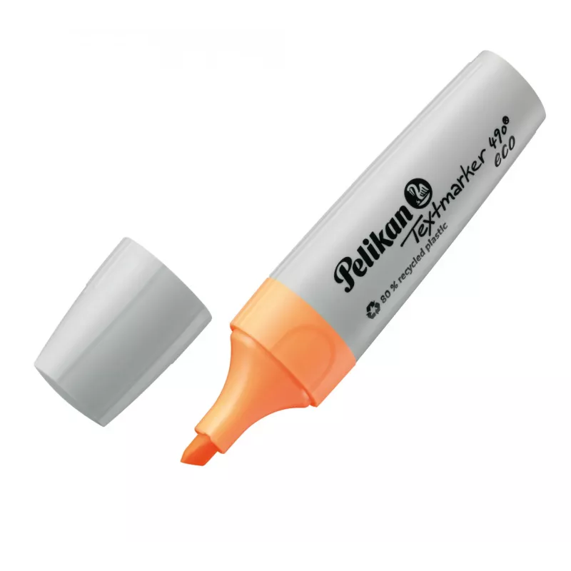 Marcador Pelikan Textmarker 490 eco 4 unid. ponta chanfrada verde laranja rosa amarelo