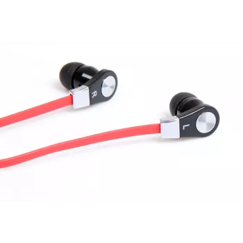 MAGICSOUND DS-2 - AUSCULTADORES ESTÉREO COM MICROFONE, PRETO-VERMELHO
