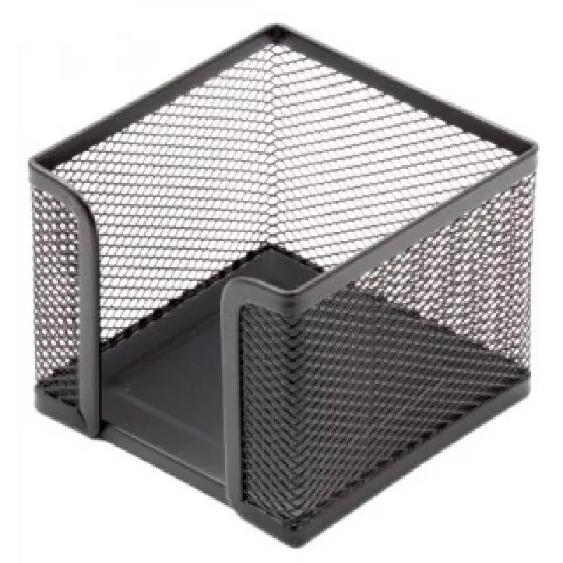 Caixa de papel de notas Forpus, 9,5x9,5 cm, preto, metal perfurado 1005-008