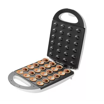 Máquina de waffles Adler AD 3039 — 24 waffles, 1600 W, branco, antiaderente, pegas frias ao toque