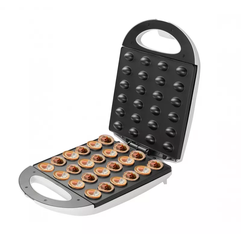 Máquina de waffles Adler AD 3039 — 24 waffles, 1600 W, branco, antiaderente, pegas frias ao toque