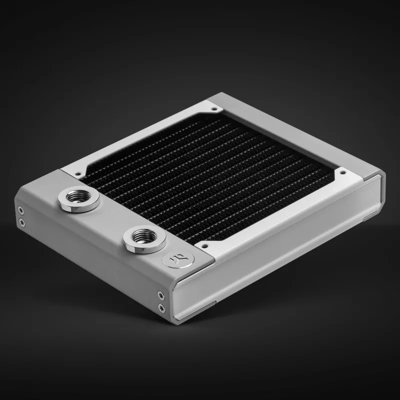 Radiador EK Water Blocks latão cobre aço inoxidável branco