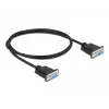 Cabo série DeLOCK 86608 preto 1m RS-232 Sub-D9