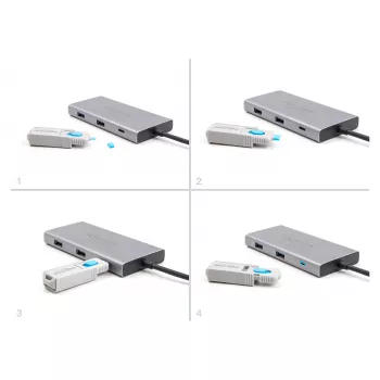 Bloqueador de portas DeLOCK USB Type-C 10 portas azul