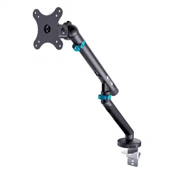 Suporte de monitor DIGITUS Single Design para ecrãs até 35 polegadas, grampo, 10 kg, VESA 75x75–100x100, inclinação -45–90°