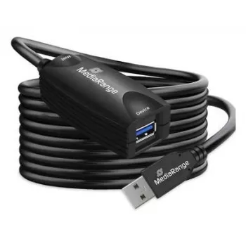 Cabo USB-A para USB-A MediaRange MRCS242 USB 3.2 Gen 1 (3.1 Gen 1) 5 m 5 Gbit/s preto