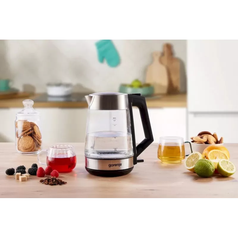 Chaleira Gorenje K17OGS, elétrica, capacidade 1,7 L, potência 2200 W, aço inoxidável | Gorenje