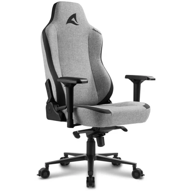 Cadeira gaming Sharkoon SKILLER SGS40 tecido assento acolchoado encosto cinzento