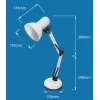 Candeeiro de mesa ESPERANZA AVIOR E27 12W LED, preto, altura ajustável, braço flexível, casquilho E27