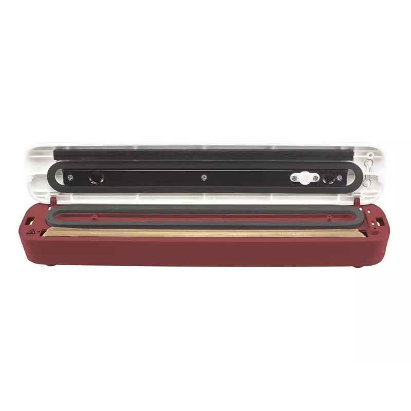 Beper P102CON001 máquina de embalar a vácuo, 85 W, sacos até 30 cm, 5 sacos de 25x30 cm incluídos, branco/vermelho