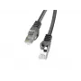 Cabo de rede Lanberg Cat6 RJ-45 para RJ-45 PCF6-10CC-0500-BK, 5 m, F/UTP, 250 MHz, preto