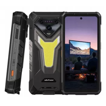 Smartphone UleFone Armor 34 Pro 5G Plus — 6,95 polegadas 1080x2460, MediaTek Dimensity 7300, 16 GB RAM, 512 GB, câmara tripla de 50 MP, 25500 mAh, Dual-SIM, Android 15, IP68/69K