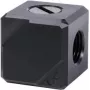 Terminal de ligação Alphacool Eiszapfen 4 vias G1/4 IG - preto acetal (17557)