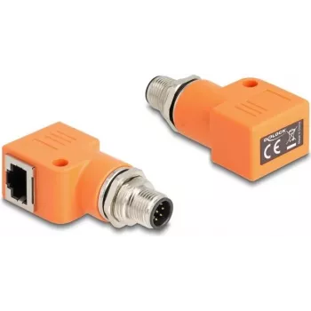 Adaptador de cabo DeLOCK 60627 M12 RJ45 laranja