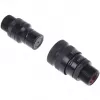 Conjunto de acoplamentos de engate rápido Eiszapfen com bucim duplo G1/4 fêmea - Deep Black (preto (mate), para tubos flexíveis (PVC, silicone, nitrilo