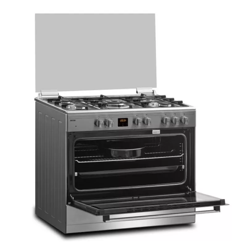 Fogão a gás e elétrico MPM MPM-93-KGM-33 90 cm aço inoxidável, classe de eficiência energética A