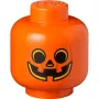 LEGO Storage Head abóbora, pequeno, caixa de arrumação laranja/preto