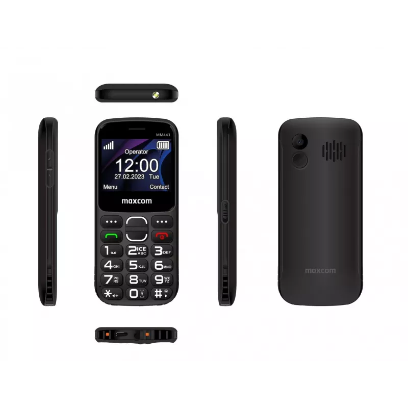 Maxcom Comfort MM443 S com bateria e carregador preto/preto