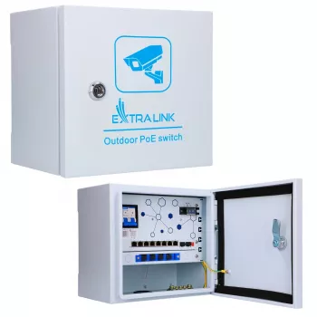 Switch não gerido Extralink Atlas 8x RJ45 1000Mbps PoE 120W