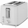 Torradeira elétrica, branca, 220-240V, 50-60Hz, 920-1080W, 2 ranhuras, 3 modos, 7 níveis de tostagem