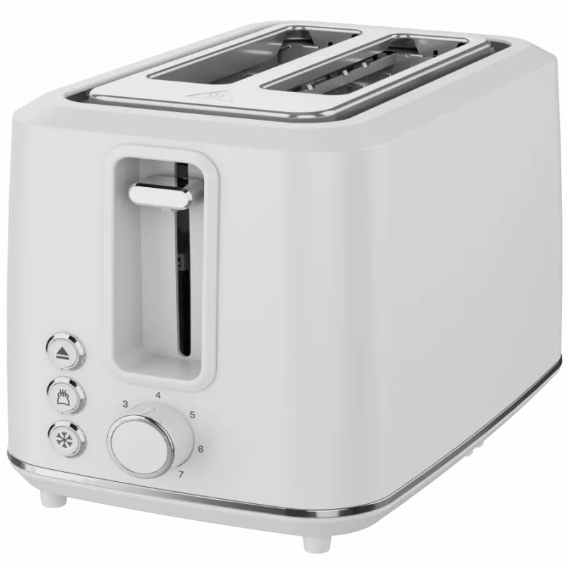 Torradeira elétrica, branca, 220-240V, 50-60Hz, 920-1080W, 2 ranhuras, 3 modos, 7 níveis de tostagem