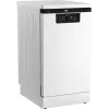 Máquina de lavar loiça de instalação livre BEKO BDFS26120WQ, classe de eficiência energética E, largura 45 cm, 6 programas, motor inverter, terceira gaveta, branco