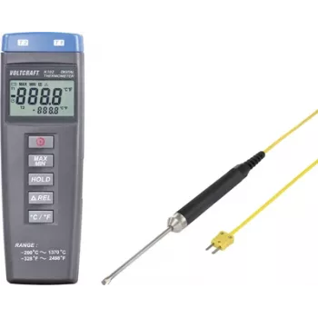 VOLTCRAFT K102 + TP 207 medidor de temperatura -200 a +1370 °C sonda tipo K