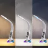 Candeeiro de secretária Hawk HW-LAMP05 branco LED ajustável — candeeiro de trabalho LED compacto com braço ajustável