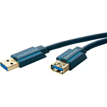 Cabo USB ClickTronic 1,8 m USB 3.0 A/A m/w 1,8 m USB-A-USB-A azul (70119)
