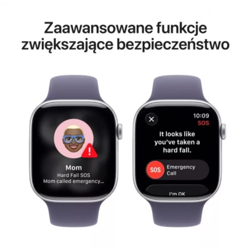Apple Watch Series 11 GPS + Cellular 42mm Caixa de alumínio prateado com bracelete desportiva Purple Fog - M/L