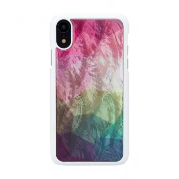 Capa para telemóvel iKins para iPhone XR – design de flores aquáticas, branca