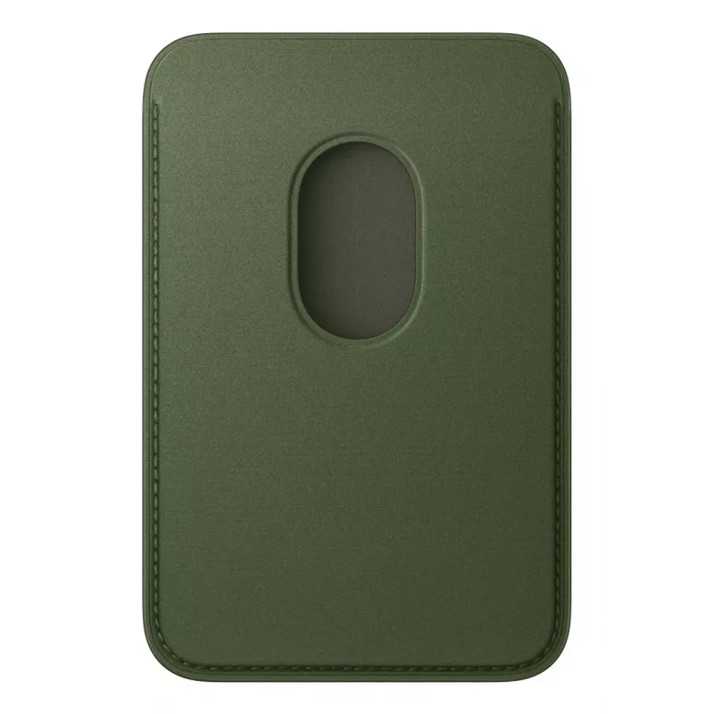 Carteira FineWoven com MagSafe para Apple iPhone verde musgo Microtwill