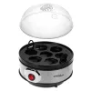 Cozedor de ovos GreenBlue GB572, cozedor elétrico a vapor, 400 W, capacidade 7 ovos, prateado, dureza ajustável