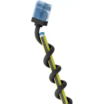 Goobay Cabo de rede CAT 6A ultra-flexível fino U/UTP preto - ficha extra-curta (74240)