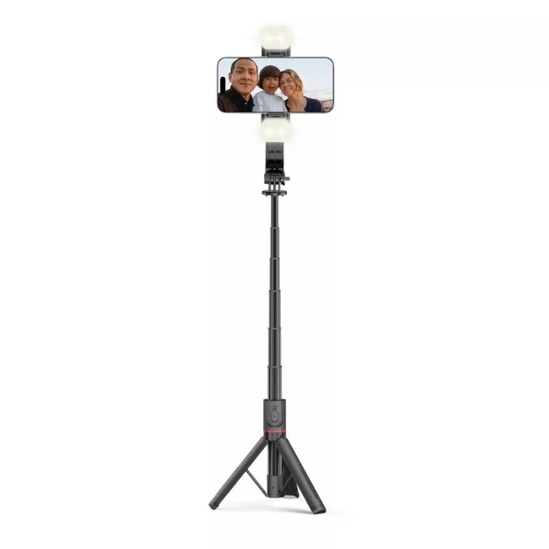Tech-Protect L05S pau de selfie com tripé, luz LED e telecomando Bluetooth